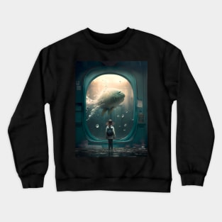 Rare Creatures: The Future of Fish on a Dark Background Crewneck Sweatshirt